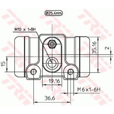 TRW-BWL201 - Fren Silindiri Sağ veya Sol  Ducato I / Boxer I / Jumper I 25.40MM