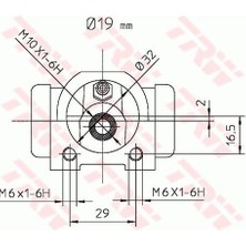 TRW-BWD302 - Fren Silindiri Sağ Sol Megane I 95> 1.4 1.6 1.9 19.00MM