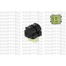 KRAFTVOLL-04050059 - Cam Acma Kapama Anahtarı On Sol Cıftlı Clıo Iv Symbol Captur Sandero Lodgy Dokker 7 Pın Beyaz Isıklı Beyaz Soket