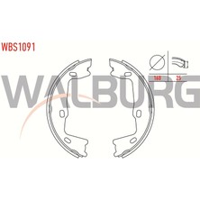 WALBURG-WBS1091 - Kampana Balata Astra F 91> Astra G 98> Vectra A 88> Vectra B 95> Omega A 86> Omega B 94> Kadett E 84> Senator Calıbra 90> / 900 93> 9-3 98> 9-5 97> 160×25