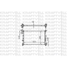 KRAFTVOLL-08040068 - Motor Su Radyatoru Egea Cross 1,3 / 1,6 Mjet / 1,4 Benzınlı (Mt) (620*398*26) Brazıng
