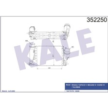 KALE-352250 - Turbo Radyatörü Renault Espace V Megane Iv Scenıc Iv Talısman 1.6dcı/tce 15=> [brazıng] [281X217X80]