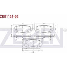 ZEGEN-ZEG1133-02 - Fren Balatası Ön I10 08> / Pıcanto 04>