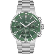 Jack Lorance JLS0406203  Yeşil & Gümüş  Çelik Erkek Kol Saati