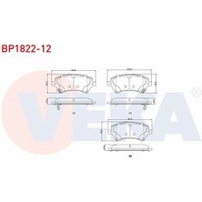 VEKA-BP1822-12 - Fren Balatası Ön Corolla 03>07 Vvtı