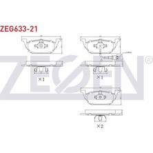 ZEGEN-ZEG633-21 - Fren Balatası Ön Fişli Golf Iv V Bora Polo Jetta Iıı Iv Beetle Caddy Iıı / A2 A3 / Toledo Iı Iıı Altea Ibıza Iıı Iv / Fabıa Octavıa Roomster