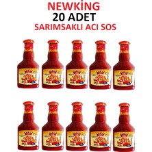 New King Sarımsaklı Acı Sos 333 gr Hot Sauce (Sipariş Verin, Sofralarınıza Lezzet Gelsin) 20 Adet