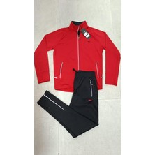 Crosstime Erkek Kırmızı Dalgıç Kumaş Eşofman Takımı 1017-09