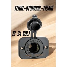 12-24 Volt Çakmak Giriş Soket Tekne Oto Kamyonet Soketi Marine Tip Soket