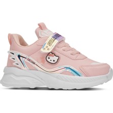 Günlük Kız Çocuk Sneaker Lastik Bağcıklı Hologram Cırtlı Hafif Hello Kitty Ayakkabı 1907