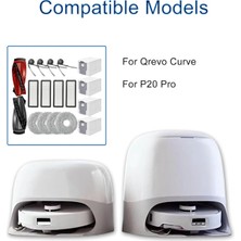 Fathomless Qrevo CURVE/P20 Pro Elektrikli Süpürge Yedek Parçaları Ana Yan Fırçalar Hepa Filtreler Paspas Pedleri Toz Torbaları (Yurt Dışından)