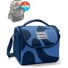 Coral High Kids Lacivert Mavi Desenli Thermo Beslenme Çantası 22788