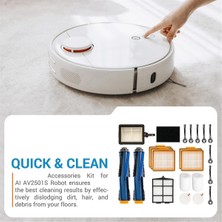 Enchanted Aı AV2501S AV2501AE RV2502AE RV2520AOUS Robot Süpürge Silindir Fırçaları Yan Filtreler Kiti (Yurt Dışından)