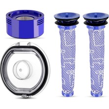 Enchanted Toz Haznesi Kapağı + Ön ve Son Hepa Filtre Seti V8 Elektrikli Süpürge, Hazneli Toz Haznesi Aksesuarları Için Yedek (Yurt Dışından)