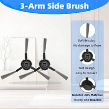 Enchanted Bot L20 Ultra / X20 Pro Elektrikli Süpürge Aksesuarları Için 12 Adet Yedek Parça Yıkanabilir Yan Fırça (Yurt Dışından)