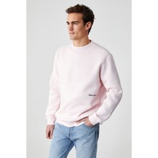 Grimelange DANE Erkek Organik Kumaşlı Yumuşacık Pembe Sweatshirt