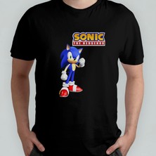Pixxa Sonic The Hedgehog Kirpi Unisex %100 Pamuklu Bisiklet Yaka T-Shirt Model 5