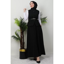 Giza Store Yelekli Etekli Takım Siyah