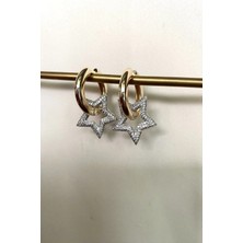 Gaila Design Özel Seri Taşlı Yıldız Halka Küpe
