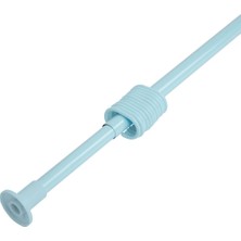 Banio Home Banio Düz Ayarlanabilir Banyo Duş Perde Borusu Suya Dayanıklı 110 Cm -200 Cm Mavi Renk
