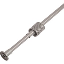 Banio Home - Gri Düz Ayarlanabilir Banyo Duş Perde Borusu (110 CM-200 Cm)