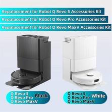 Pouxheu Qrevo S/qrevo Pro/qrevo Maxv Robot Süpürge Için Aksesuar Seti Ana Yan Fırça Hepa Filtre Paspas Bezi Toz Torbaları (Yurt Dışından)