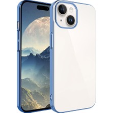 Apple iPhone 15 Kılıf Sert Pc Renkli Çerçeveli Zore Riksos Kapak-Sierra MAVI-8680436710524-TCHS93122
