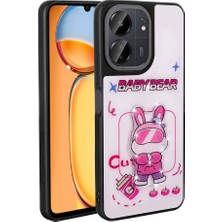 ZORE Xiaomi Redmi 13C Kılıf Parlayan Kabartmalı Ikonik Figürlü Zore Amas Silikon KAPAK-BEYAZ-868043675974