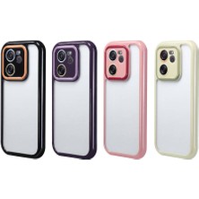 ZORE Xiaomi Mi 13T Kılıf Kamera Korumalı Renkli Kenar ve Çerçeve Tasarımlı Zore Vitamin Kapak-Derin Mor-8