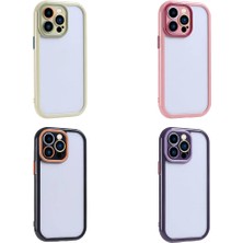 ZORE Apple iPhone 15 Pro Max Kılıf Kamera Korumalı Renkli Kenar ve Çerçeve Tasarımlı Zore Vitamin Kapak-Y