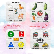 Ahşap Eğitici Eğlenceli 9 lu Bul Tak Oyuncak