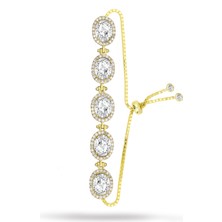 Silveranka 925 Ayar Gümüş Oval Taşlı Bileklik