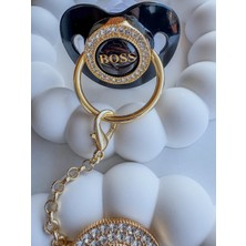 Leyya Jewelry Boss Yazılı Zirkon Taşlı Emzik