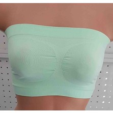 Elite Kadın Strapless Büstiyeri 2'li Paket Beden L-Xl Renk  Somon  - Su Yeşili