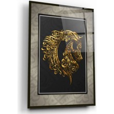 Marsilyan- Hat Sanatı ile At Cam Tablo