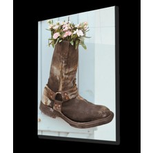 Marsilyan- Bohem Tarzı Çizme Saksı Görselli Tablo