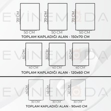 Evine Moda Soyut Doğa  3 Parça Gold Pleksi Aynalı Tablo