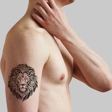 One Spray Tattoo Genç Aslan Dövme Şablonu