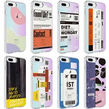 iPhone 8 Plus Uyumlu Airbag Kenarlı Renkli Desenli Silikon Zore Elegans KAPAK-NO8-8680436628546-TA80