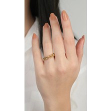 14 Ayar Altın Sade Zincir Yüzük