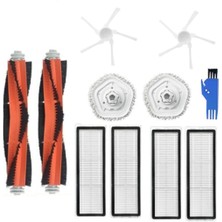 Stayrea W10 Pro Elektrikli Süpürge Aksesuarları Seti Için 11 Adet Ana Yan Fırça Filtre Paspas (Yurt Dışından)