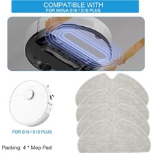 Stayrea S10, S10 Plus Robot Süpürge Için Mop Bezi Aksesuar Seti, Mikrofiber Yedek Parçalar (Yurt Dışından)