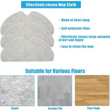 Stayrea S10, S10 Plus Robot Süpürge Için Mop Bezi Aksesuar Seti, Mikrofiber Yedek Parçalar (Yurt Dışından)