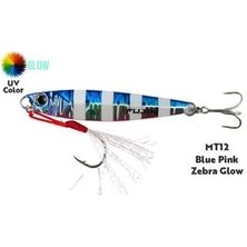 Fujin Jig-X 40GR Shore Jigging Jig Yem MT12 Blue Pink Zebra Glow