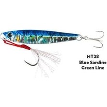 Fujin Jig-X 40GR Shore Jigging Jig Yem MT28 Blue Sardine Green Line