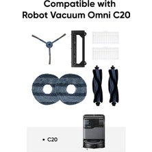 Vuebul Robot Vakum Omni C20 Ana Yan Fırça Paspas Bezi Filtre Yedek Parça Aksesuarları (Yurt Dışından)