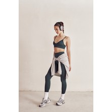 Eleve Ördek Yeşili Seamless Scrunch Toparlayıcı Spor Tayt