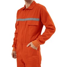 Kant 16/12 Gabardin Kumaş Bütün Kollu Tulum Turuncu