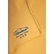 Orjinal Polikur Mikrofiber Güderi Hardal 3219 Büyük Boy 55X70 cm Profesyonel Oto Kurulama Bezi ve Cam Bezi
