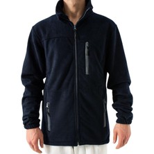 Kant Lüks Tam Fermuarlı 3 Cepli Polar Lacivert (300GR/M2)